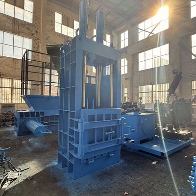 Hydraulic Vertical Baler: 25 Ton Nominal Force, 7.5kW Power, High Efficiency, For Cardboard And Plastic Recycling