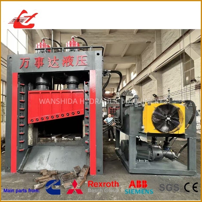 Heavy Scrap Recycling Horizontal Container Scrap Shear with 12500kN Cutting Force & PLC Control