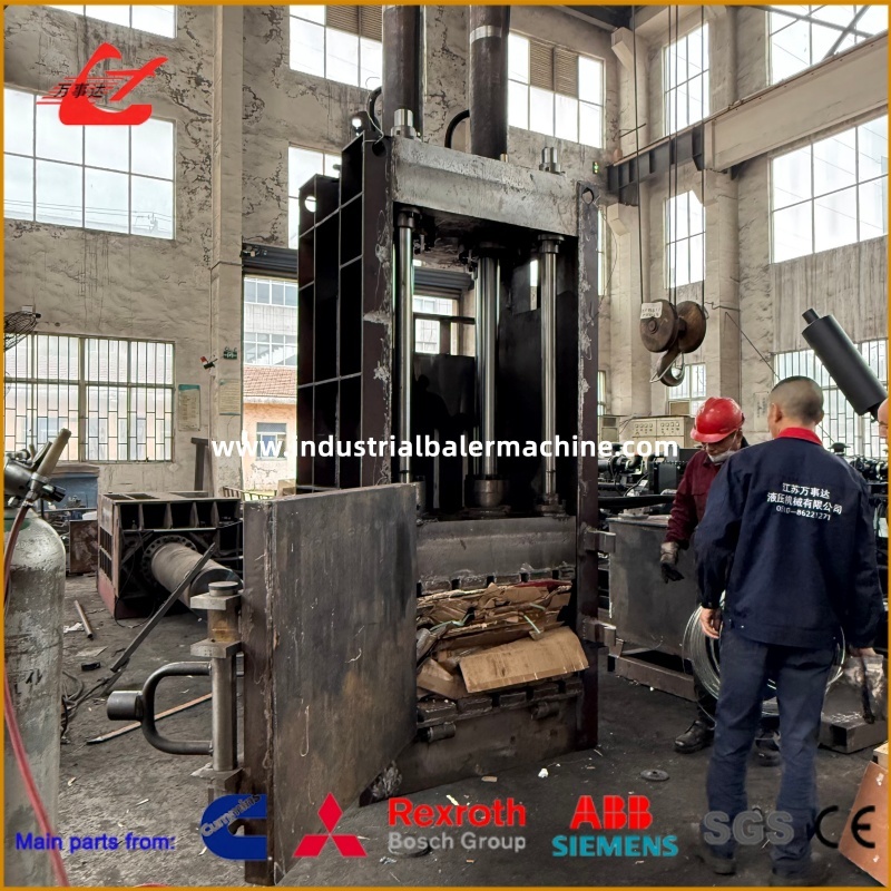 30 Seconds Cycle Time Vertical Baler Machine with 1000 Mm Stroke and Front Door Opening Bale Ejection