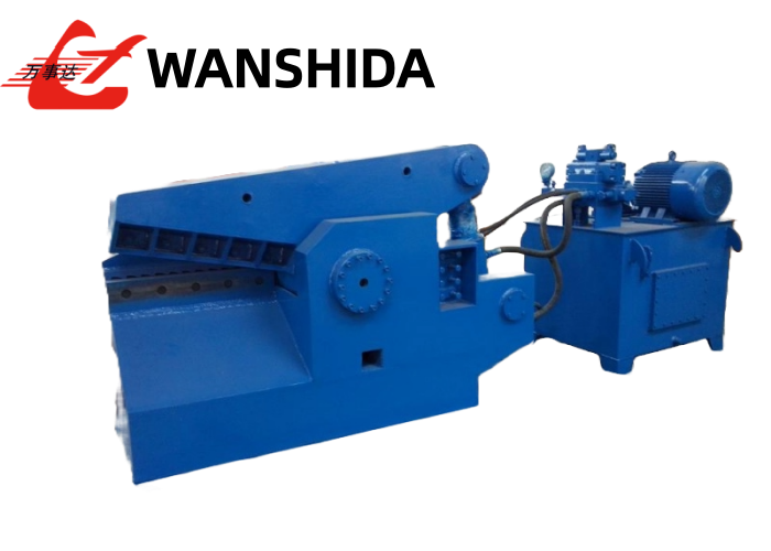 Alligator Shear Machine 1200kN Force With 800mm Blade Compact Scrap Metal Cutter
