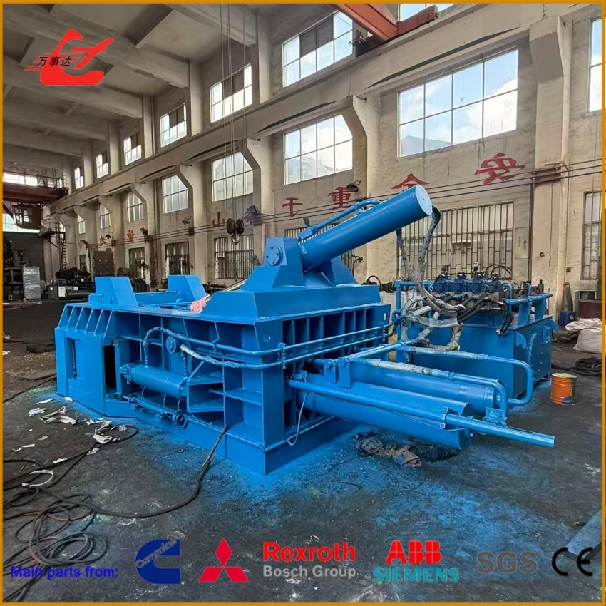 Y83-160 Turn-Out Hydraulic Metal Baler With 1600kN Force And 1600×1000×800mm Chamber For Scrap Recycling